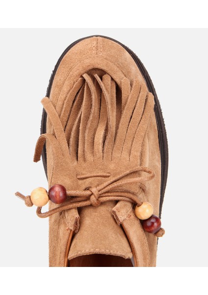 01AYH316840A370 KADIN Süet Deri Taba Püskül Detaylı Kalın Tabanlı Günlük Loafer indirimleri