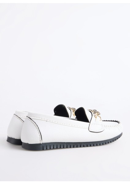 Beyaz Kadın Loafer Inel modelleri
