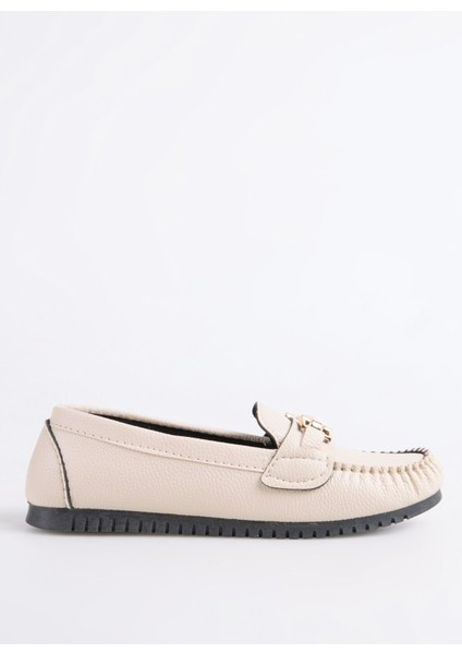 Bej Kadın Loafer Ayra