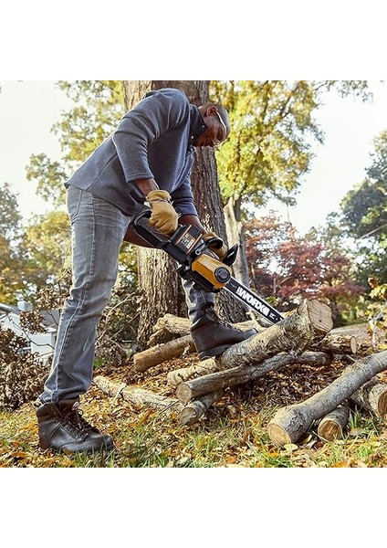 40 V Akülü Zincirli Testere WG384E, 2 x 2,0 Ah, Powershare, Fırçasız Motor, Aletsiz Zincir Germe Sistemi, Hızlı Durdurma Zincir Freni, Çift Şarj Cihazı, 35 cm Çubuk Uzunluğu, 2 x 18 V modelleri