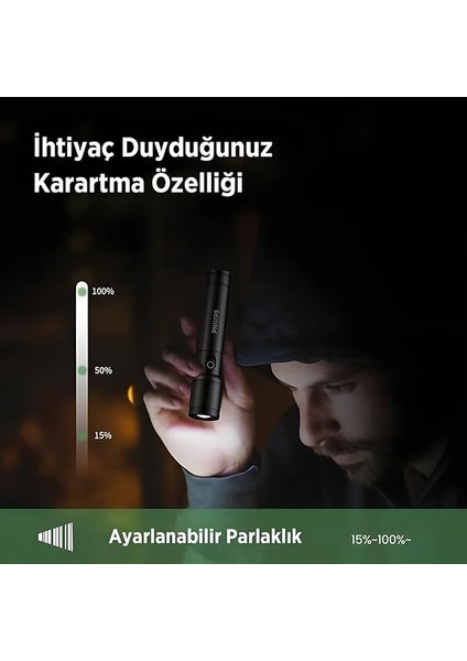 SFL2124 250 Lümen 5W LED El Feneri Teleskopik Zoom Sos Modlu Metal Gövdeli Şarj Edilebilir Uzun Menzilli Flashlight fırsatları