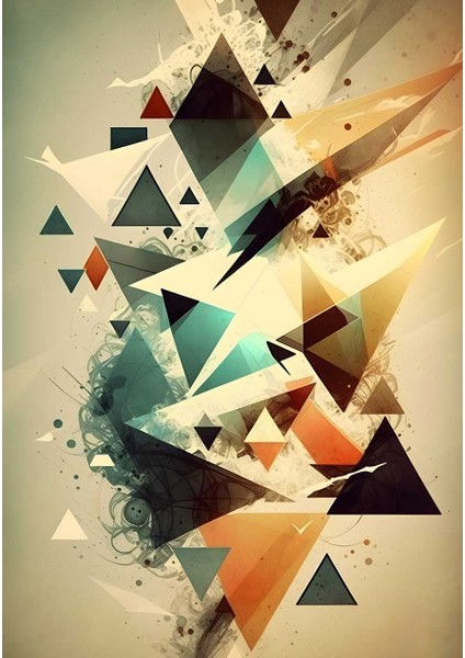 Geometrik Kaos Estetiği Oturma Odası Salon Kanvas Tablo Duvar Resim fiyatları