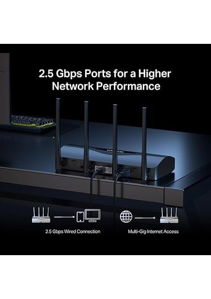 MR27BE; BE3600 Mbps, Fiber Destekli, 2× 2.5 Gbps Wan&lan Port + 2× Gbps Port, Easy Mesh Uyumlu, Dual-Band Wi-Fi 7 Router indirimleri