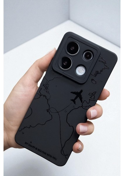 Xiaomi Note 13 Pro 4g Uyumlu – Harita Desenli, Yumuşak Silikon Kılıf, Darbeye Karşı Dayanıklı Kapak fiyatları