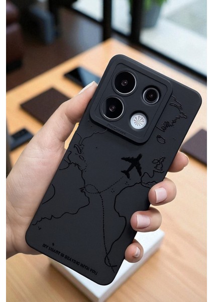 Xiaomi Note 13 Pro 4g Uyumlu – Harita Desenli, Yumuşak Silikon Kılıf, Darbeye Karşı Dayanıklı Kapak modelleri