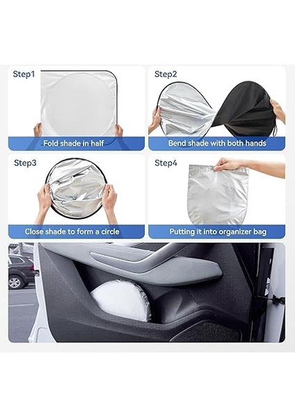 - Araba Ön Cam Güneşlik, Otomobil Güneşliği, Uv Korumalı, Araç Için Katlanabilir ve Geri Çekilebilir Gölgelik - Saklama Çantalı. 150X70 cm indirimleri