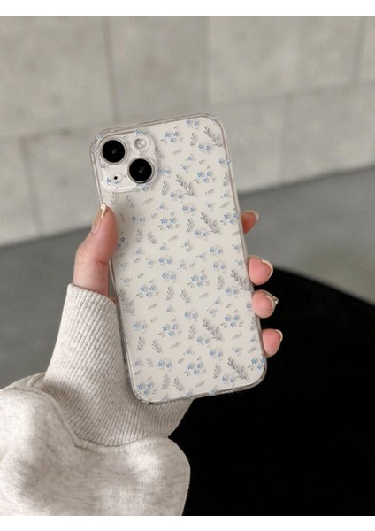 iPhone 15 Plus / 14 Plus Uyumlu Şeffaf Çiçek Desenli Yumuşak Kamera Korumalı Silikon Kılıf indirimleri
