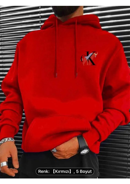 Erkek Rahat Polyester Kapüşonlu Sweatshirt, Boğa Baskılı, Örme Kumaş, Uzun Kollu , Ilkbahar Sonbahar