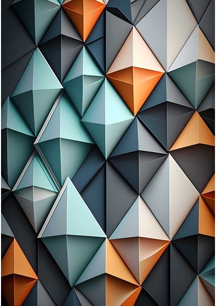 Fasetli Geometrik Desen Salon Oturma Odası Kanvas Tablo Duvar Resim fiyatları