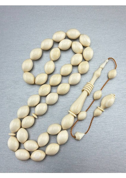 Üstad Cem Bülbül Imzalı Fildişi Tesbih | Halkalı Imame Detaylı Ustalık Eseri