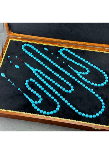 Fahrettin Bülbül Usta Imzalı Tek Adet Arizona Firuze Tespih Seti (99/45/33) fiyatları