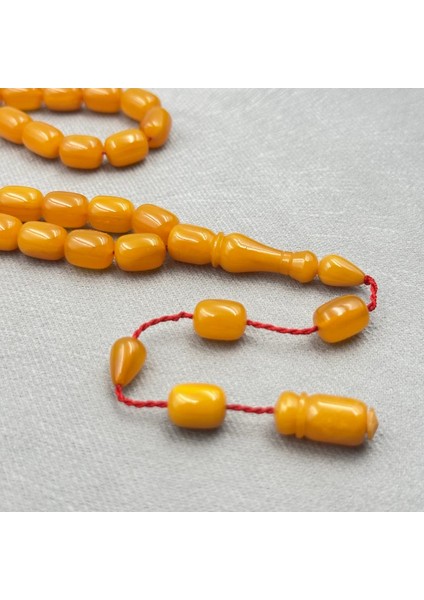 Sarı Hareli Miskevi Kapsül Tespih – Özel El Işçiliği modelleri