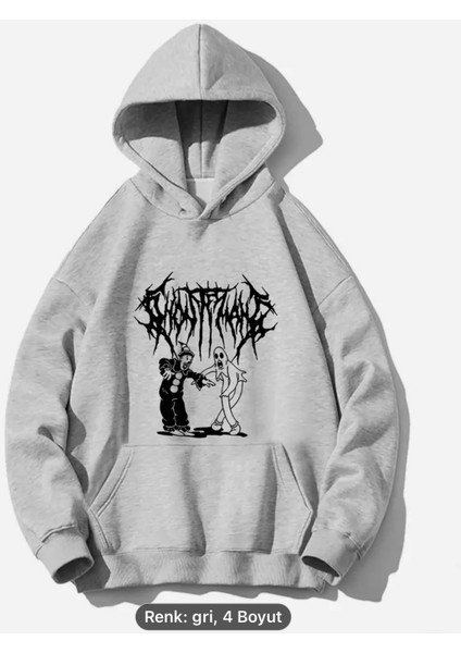 Şimşek Rahat Kesim Tam Fermuarlı Grafik Desenli Sweatshirt