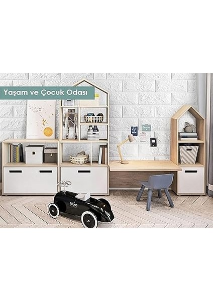 Duvarlar Kendinden Yapışkanlı Estetik 3D Boyut Duvar Kağıdı Paneli Beyaz (Beyaz) modelleri