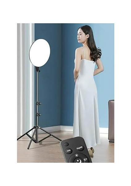 Beyaz LED Aydınlatma Kumandalı Yayıncı Işığı Youtuber Twich Yayın Işığı Ürün Göresel Fotoğraflama Tripodlu Aydınlatma 25CM 10 Inç PF26 (10 Inch - PF26) fiyatları