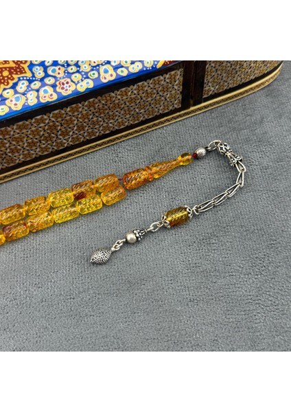 Usta Işçilikli Faseta Kesim Doğal Damla Kehribar Tespih fiyatları