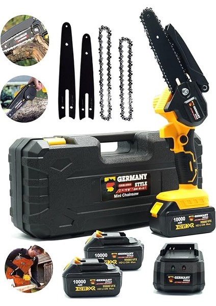 Germany Style Alman Çift Akü Çift Pala Zincir Şarjlı Dal Budama Testeresi Makinesi fiyatları