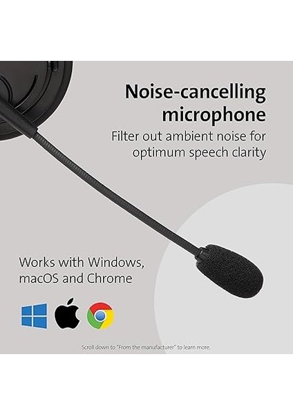 K97601WW USB Hifi Mikrofonlu Kulaklık, Yüksek Kaliteli Stereo Ses, Gürültü Azaltmalı Ayarlanabilir Mikrofon, Iş Veya Oyun Için Profesyonel Konferanslar Için, Siyah fırsatları