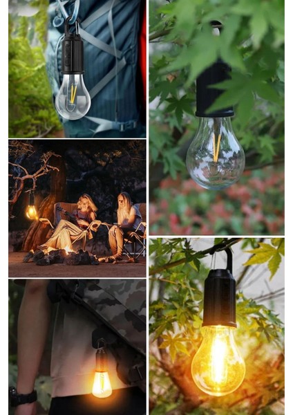 Buffer® Şarj Olabilen 3 Farklı Mod Led'li Kendiliğinden Asma Kancalı Kamp,dış Cephe Lambası
