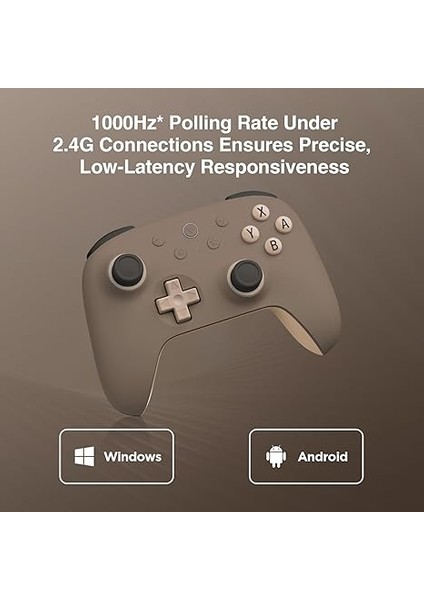 Ultimate 2c Wireless Controller For Windows Pc And Android, With 1000Hz Polling Rate, Hall Effect Joysticks And Hall Triggers, And Remappable L4/r4 Bumpers, Turbo Function (Brownie) indirimleri
