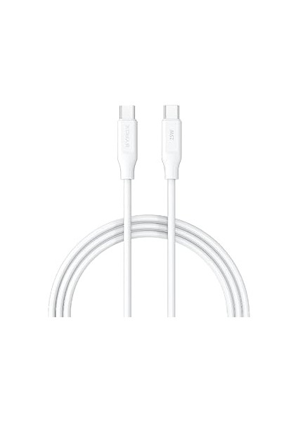PD25TK Type-C To Type-C Pd 25W Hızlı Data/şarj Kablosu 1 Metre Beyaz