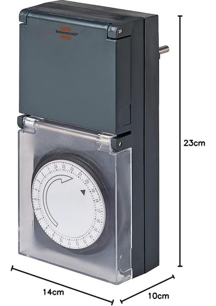 Zamanlayıcı Mz 44, Mekanik Zamanlayıcı Prizi (Günlük Zamanlayıcı, IP44 Korumalı, Yüksek Temas Koruması ve Koruma Kapaklı) Gri fırsatları