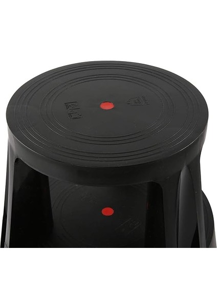 Dünyası Çift Katlı, Devrilmez ve Kaymaz Tekerlekli Tabure, Siyah indirimleri