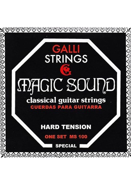 MS-100 Klasik Gitar Teli Hard Tension, Galli Strings Tel