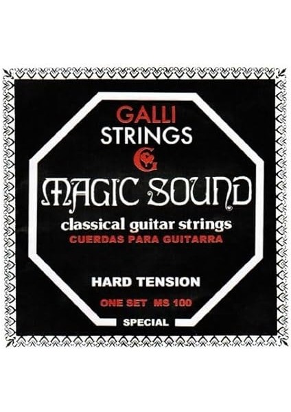 MS-100 Klasik Gitar Teli Hard Tension, Galli Strings Tel fiyatları