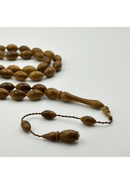 Usta Işçilikli Beyzi Kesim Doğal Dokulu Kuka Ağacı Tespih