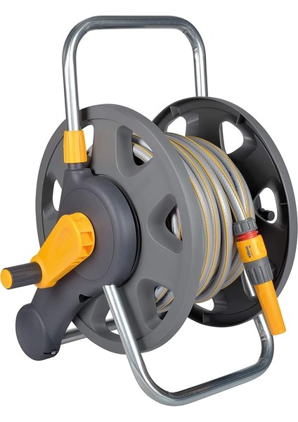 2431H Duvarda ve Yerde Kullanılabilen 25 M Hortumlu 45 M Kapasiteli Hortum Toplama Sarma Makara Seti