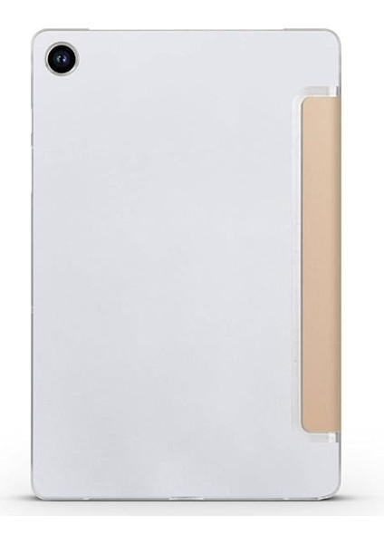 Samsung Tablet ile Uyumlu Tablet Kılıfı Smart Cover Uyku Modlu Standlı Arkası Sert Şeffaf Kapak (Gold, Galaxy Tab A9 Plus X210) indirimleri