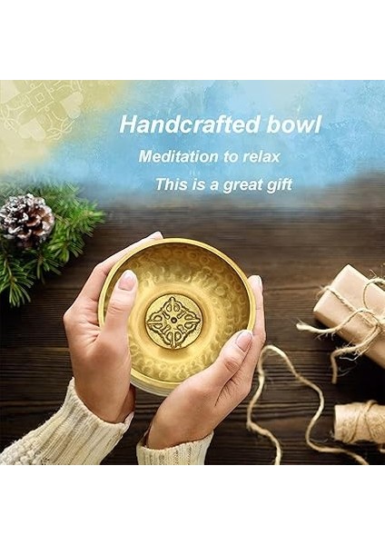 Tibet Ses Çanağı Seti, Çap 8 Cm, Meditasyon ve Rahatlama Için Küçük, Ses Çanağı, Ahşap Tokmak, Ses Kasesi Yastığı ve Tütsü Kabı, Yoga, Meditasyon ve Rahatlama Için indirimleri