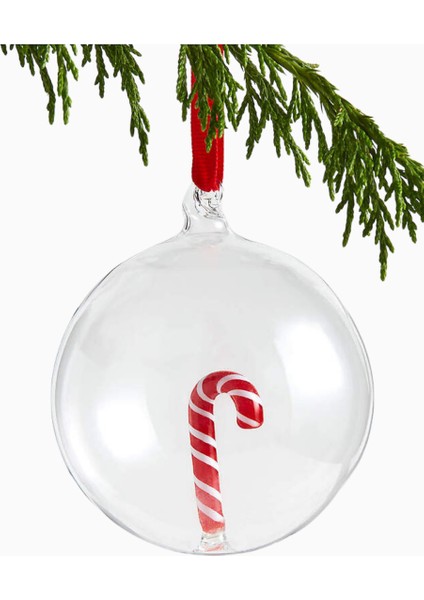 Glass Candy Cane Christmas Ornament Cam Şeker Çubuğu Yılbaşı Süsü