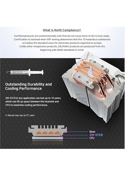 Zm-Stc9 Super Iletken 4gr Yuksek Performanslı Termal Macun Termal Iletkenlik 9.1 W/m-K fırsatları