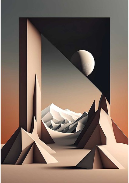 Uzak Gezegen Manzarası Oturma Odası Salon Kanvas Tablo Duvar Resim fiyatları