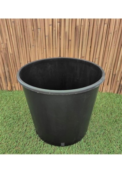 Üretim Saksısı 2 Adet 14 Lt 28X27 cm Plastik Saksı Siyah Üretim Saksı Bitki Üretim Saksısı