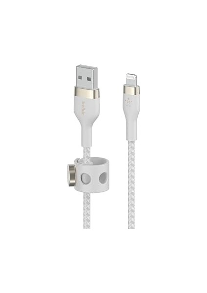 Boostcharge Pro Flex Örgülü USB Tip A - Yıldırım Kablosu (1m/3,3ft), Mfi Sertifikalı Şarj Kablosu - Beyaz fiyatları