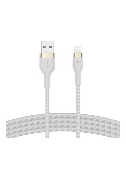 Boostcharge Pro Flex Örgülü USB Tip A - Yıldırım Kablosu (1m/3,3ft), Mfi Sertifikalı Şarj Kablosu - Beyaz modelleri