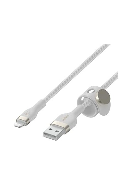 Boostcharge Pro Flex Örgülü USB Tip A - Yıldırım Kablosu (1m/3,3ft), Mfi Sertifikalı Şarj Kablosu - Beyaz fırsatları