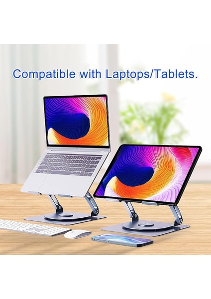 Bilgisayar Standı, Ayarlanabilir Yükseklik, Soğutucu Fanlı, Alüminyum, Gümüş, 10-15 Inç, Çift Fanlı modelleri