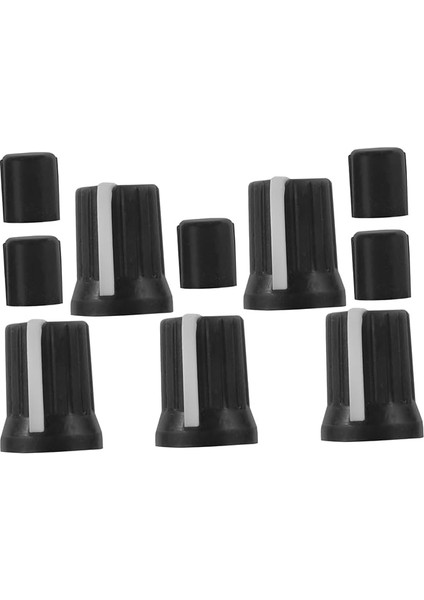 Potansiyometre Için Ses ve Ton Düğmeleri 5 Adet Siyah Kauçuk Potansiyometre Ses Düğmeleri