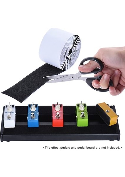 Sihirli Bant Pedalboard Pedal Montaj Bandı Bağlantı Elemanı Uzunluğu 2m Genişlik Gitar Pedal Panosu Için 5cm, 2'li Paket (1 Kanca + 1 Döngü) fırsatları