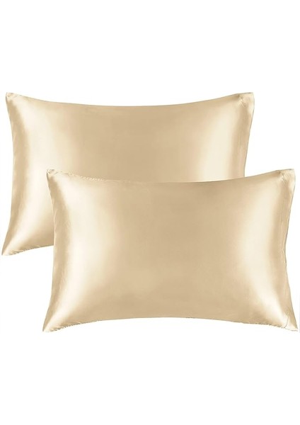 Yastık Kılıfı, Queen Size, Kıvırcık Saçlar, Ipeksi Yapı (King (50X90), Gold)