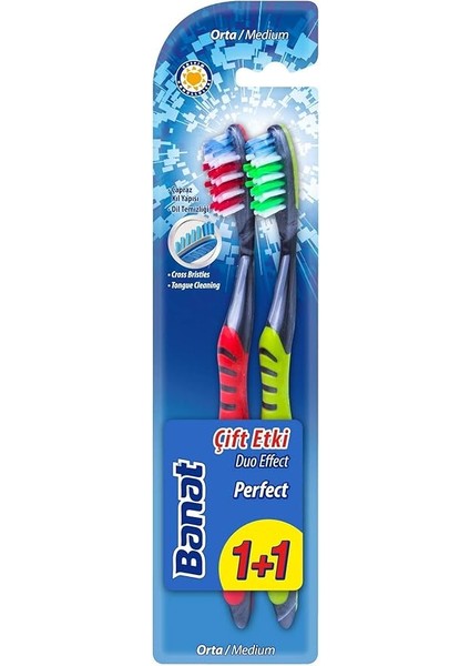 Perfect Çift Etkili Diş Fırçası 2'li Set