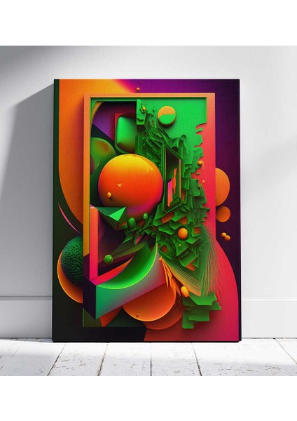 Fütüristik Meyve Patlaması Oturma Odası Salon Kanvas Tablo Duvar Resim