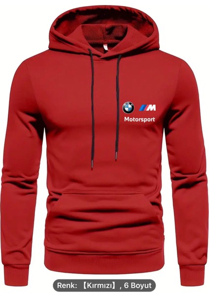 Kanguru Sweatshirt Içi Polarlı Mevsimlik Bmwmotorsport Baskılı