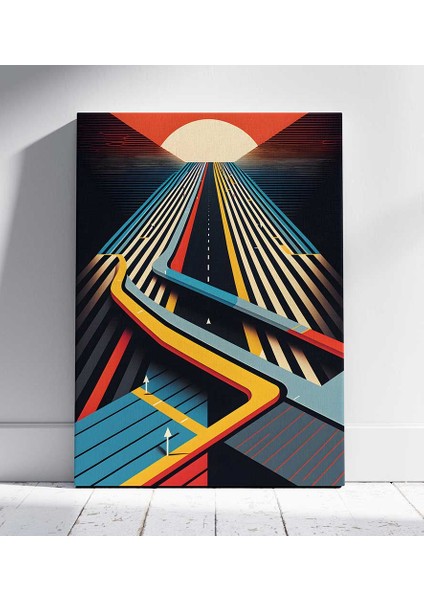 Fütüristik Yolculuk Kanvas Tablo Salon Oturma Odası Duvar Resim