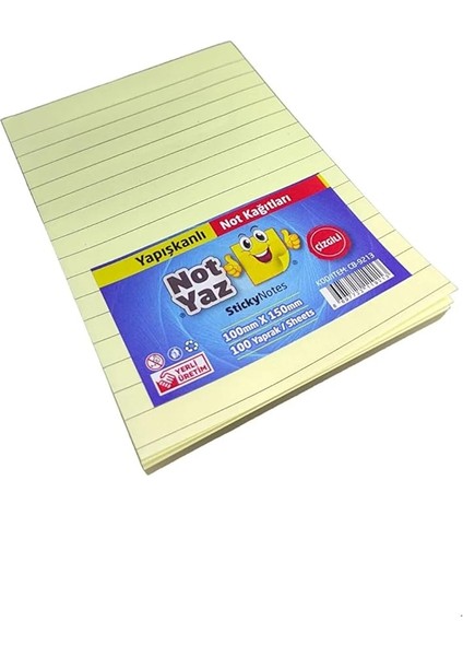 Yapışkanlı Bloknot 150 * 100MM Çizgili 80 Yapraklı