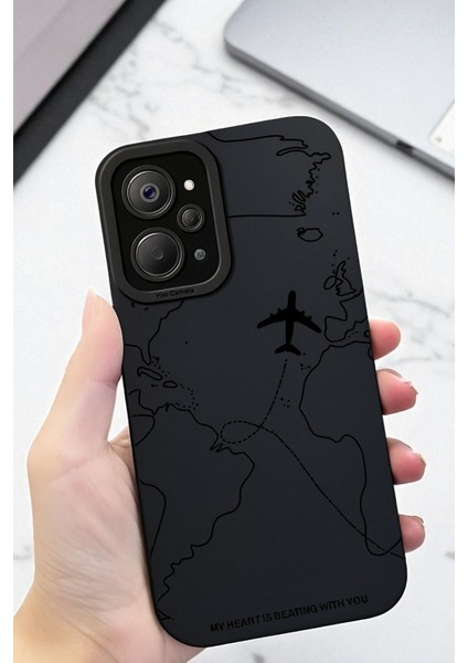 Xiaomi Redmi 12 Uyumlu – Harita Desenli, Yumuşak Silikon Kılıf, Darbeye Karşı Dayanıklı Kapak